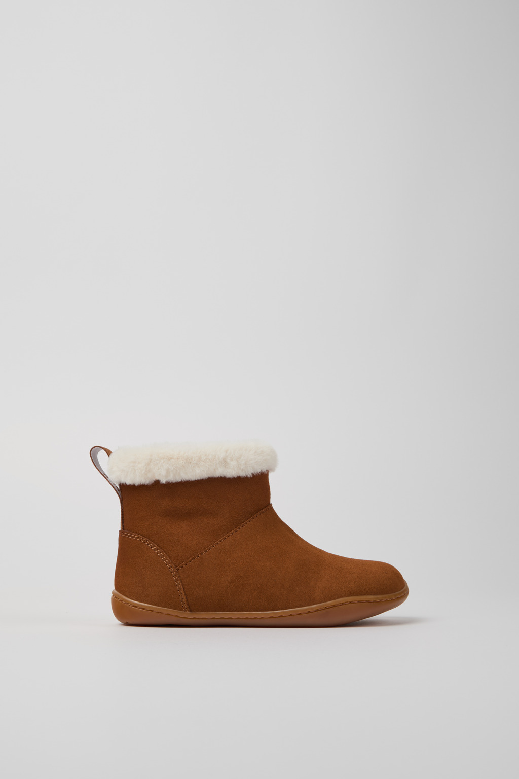 Peu Brown Nubuck Ankle Boots for Kids. - Image 2