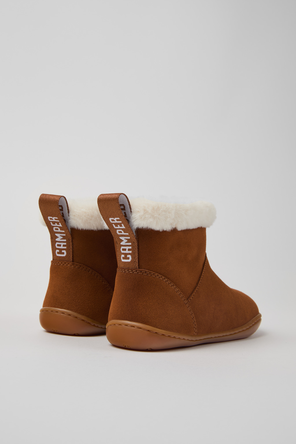 Peu Brown Nubuck Ankle Boots for Kids. - Image 3
