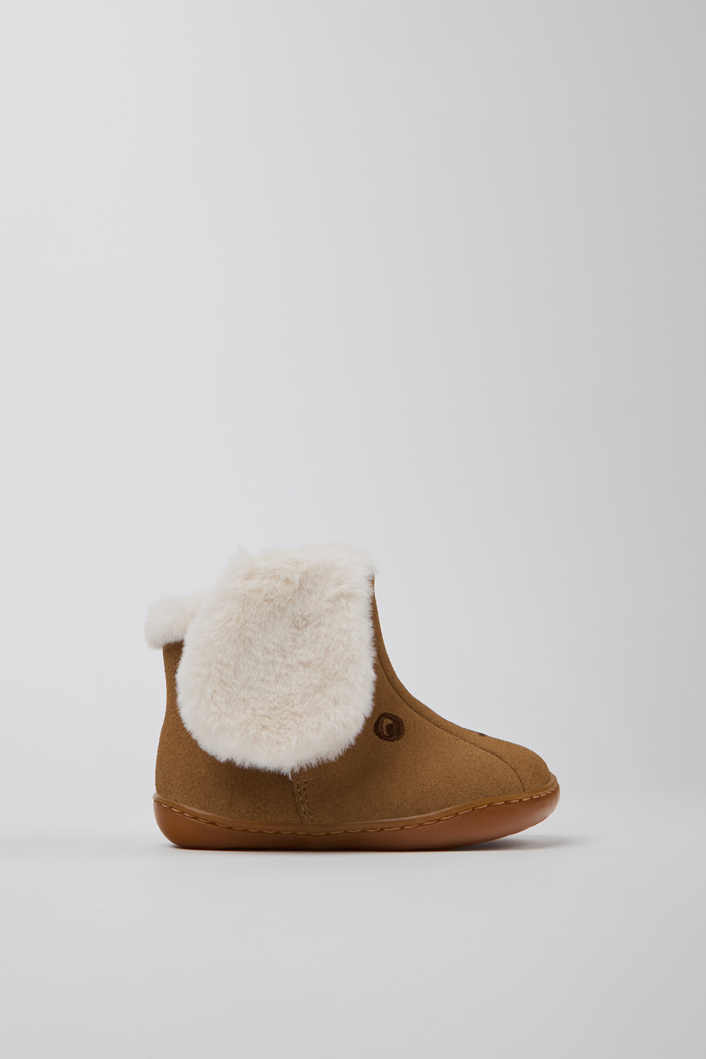 Twins Brown nubuck and textile ankle boots for kids - Image 2