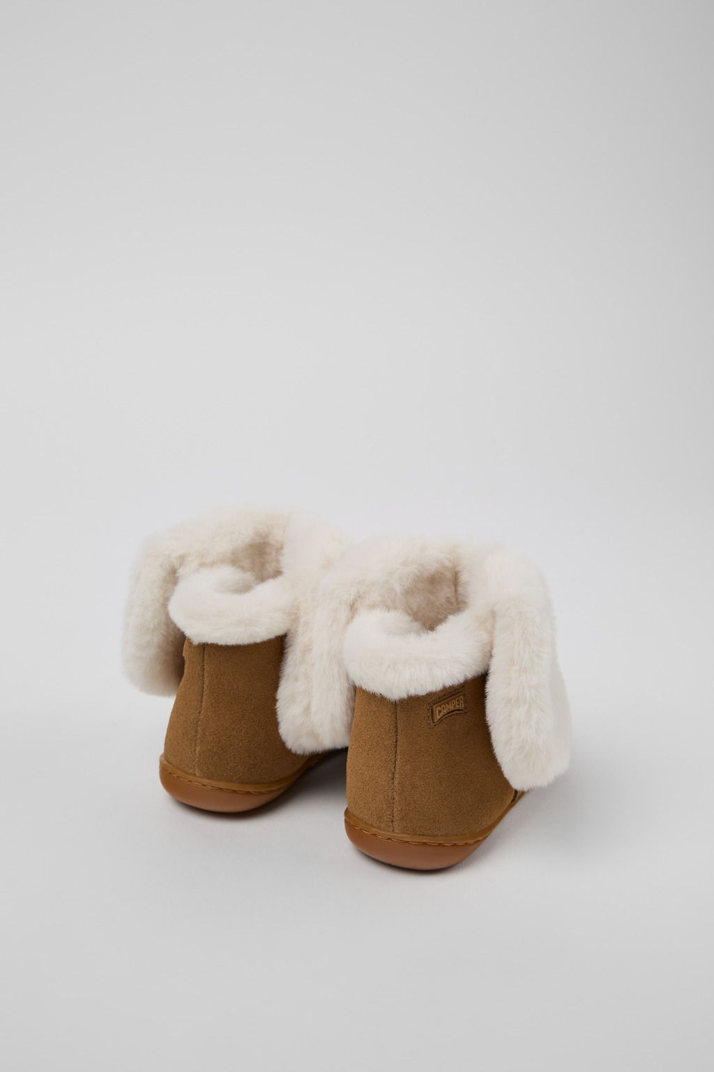 Twins Brown nubuck and textile ankle boots for kids - Image 3