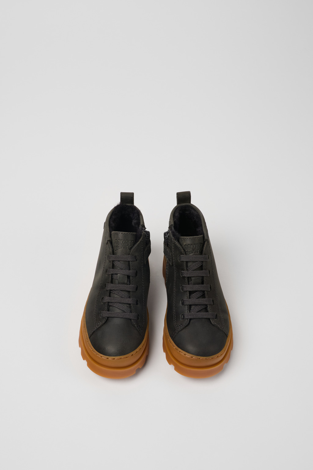 Brutus Grey nubuck ankle boots for kids - Image 4