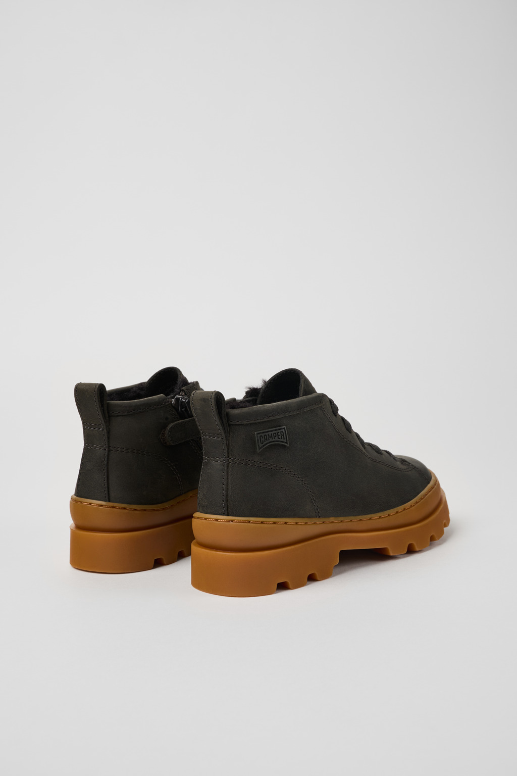 Brutus Grey nubuck ankle boots for kids - Image 3