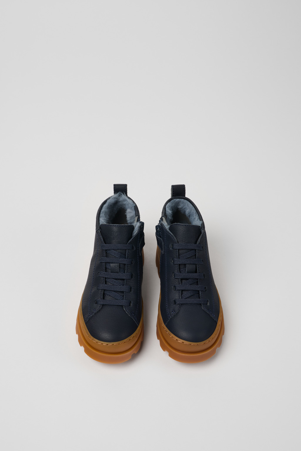 Brutus Blue leather ankle boots for kids - Image 4