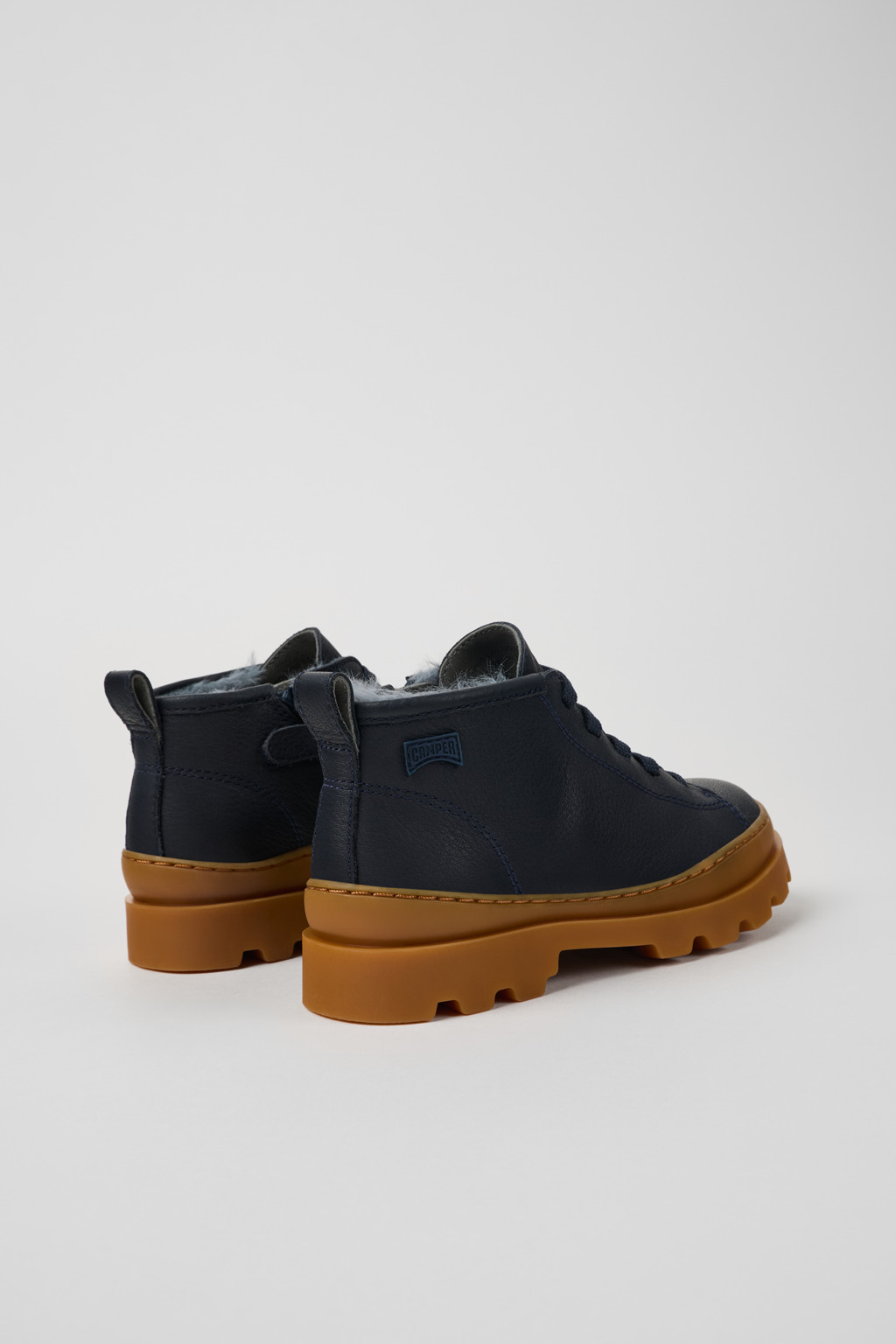 Brutus Blue leather ankle boots for kids - Image 3