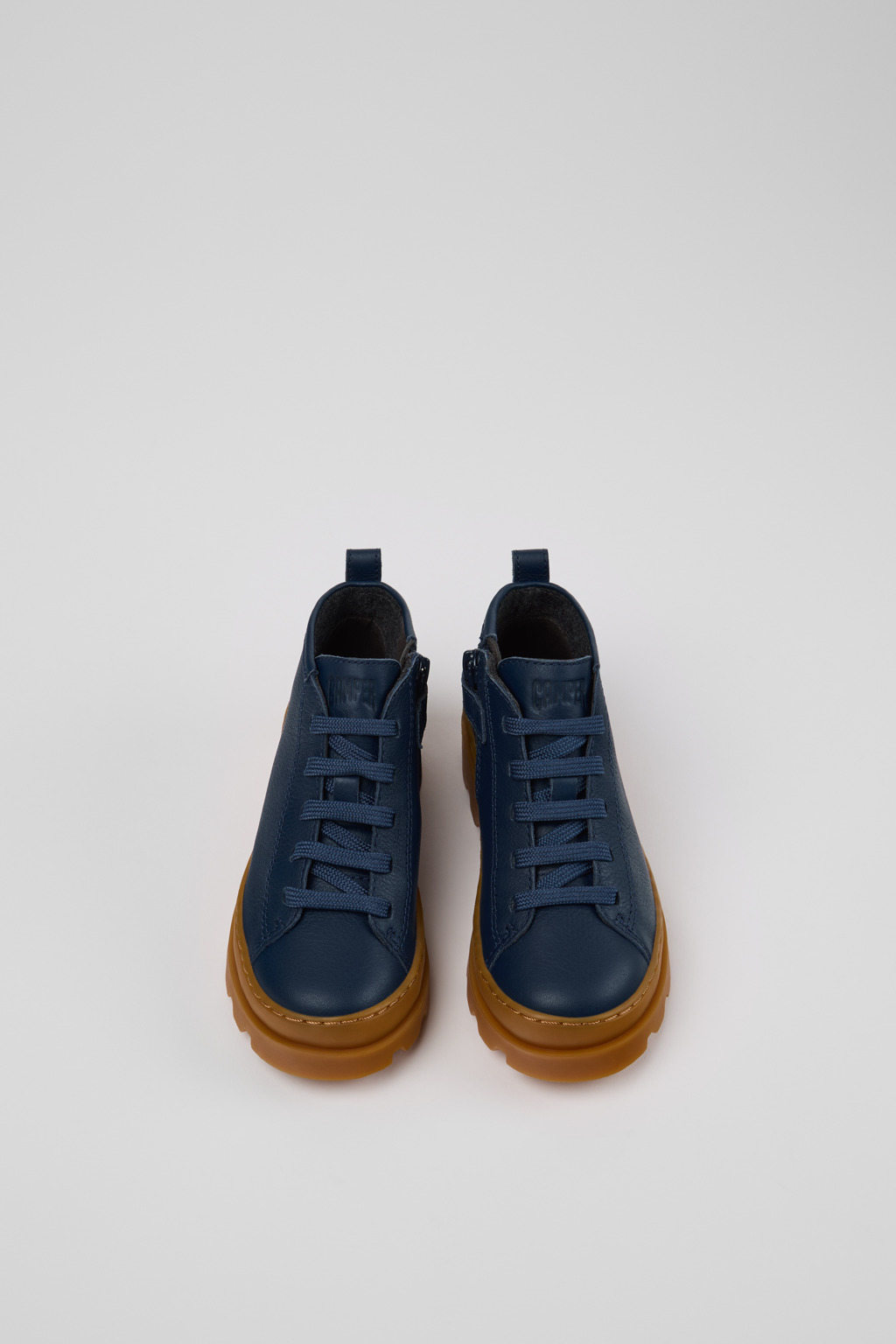 Brutus Blue Leather Ankle Boots for Kids. - Image 4