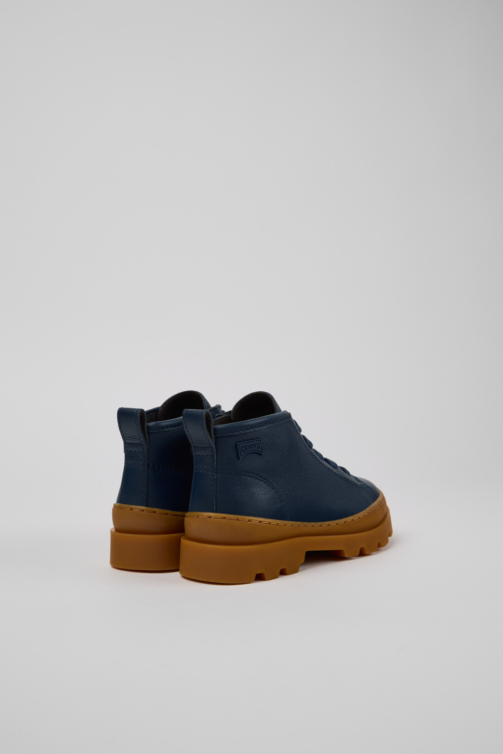 Brutus Blue Leather Ankle Boots for Kids. - Image 3