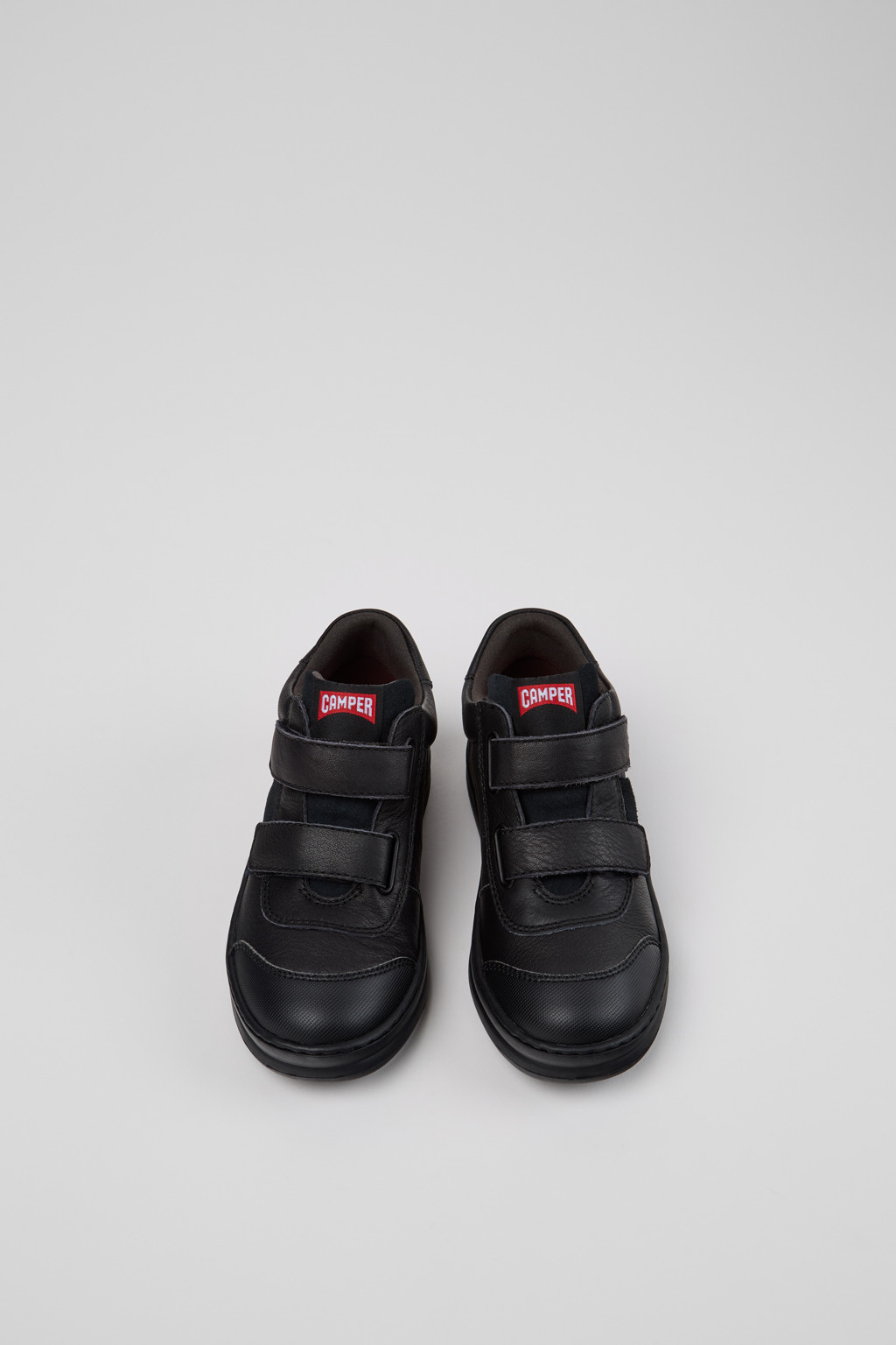 Runner Black Leather/Nubuck Sneaker Booties for Kids. - Image 4