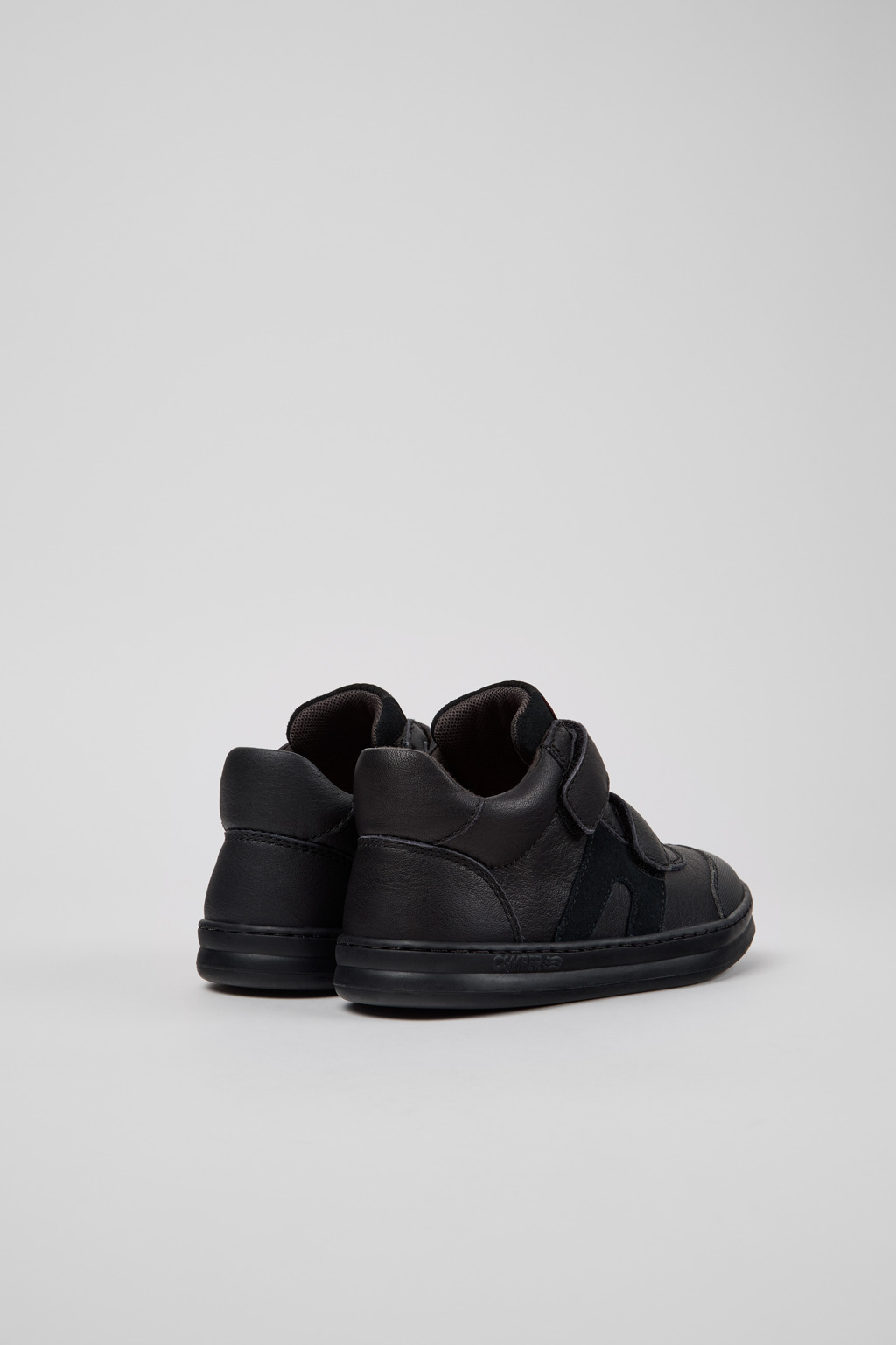 Runner Black Leather/Nubuck Sneaker Booties for Kids. - Image 3