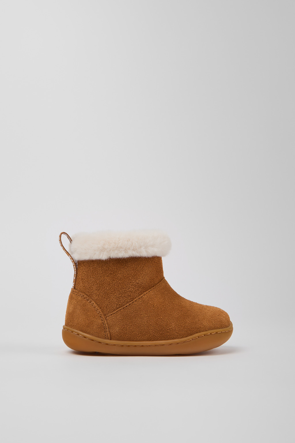 Peu Brown Nubuck Ankle Boots for Kids. - Image 2