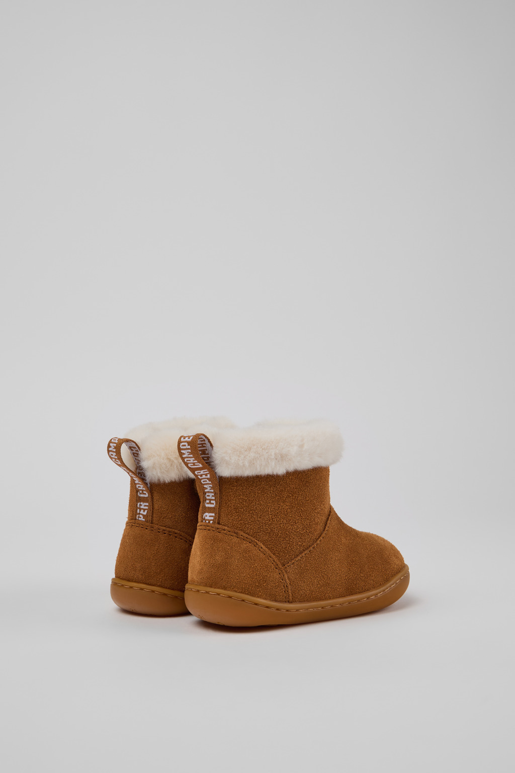 Peu Brown Nubuck Ankle Boots for Kids. - Image 3