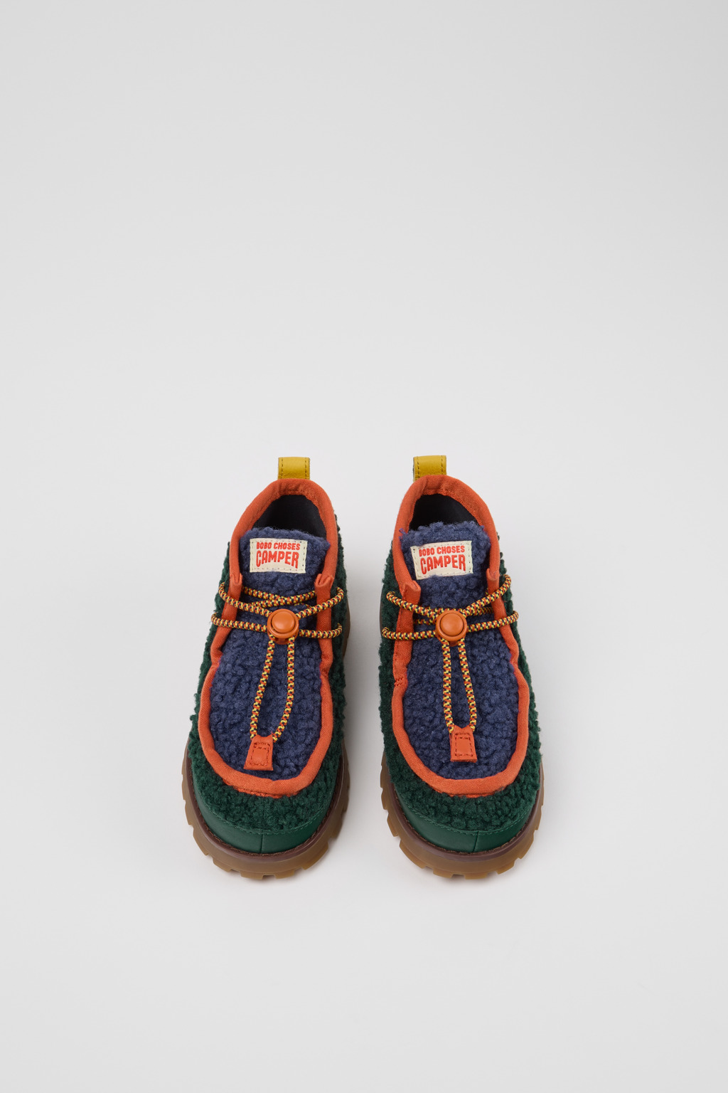 Bobo Choses x Camper Multicolor Textile and Leather Ankle Boots for Kids. - Image 5