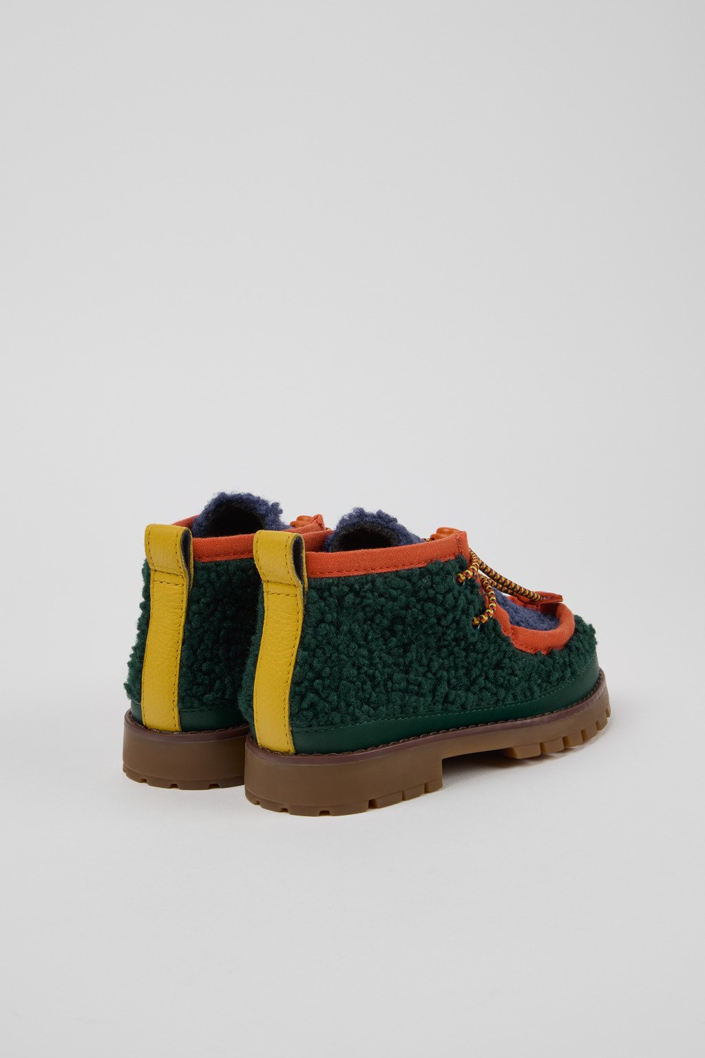 Bobo Choses x Camper Multicolor Textile and Leather Ankle Boots for Kids. - Image 4